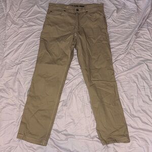 Duluth Trading Co. Tan Straight-Leg Work Chinos